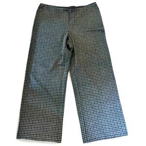 NWT J. Jill Ponte Pants Large Checker Gray Plaid Viscose Office Stretch MSRP $89
